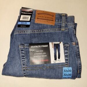NWT Lucky Brand 410 Athletic Straight Leg Jeans Men's Size 32x30 Blue